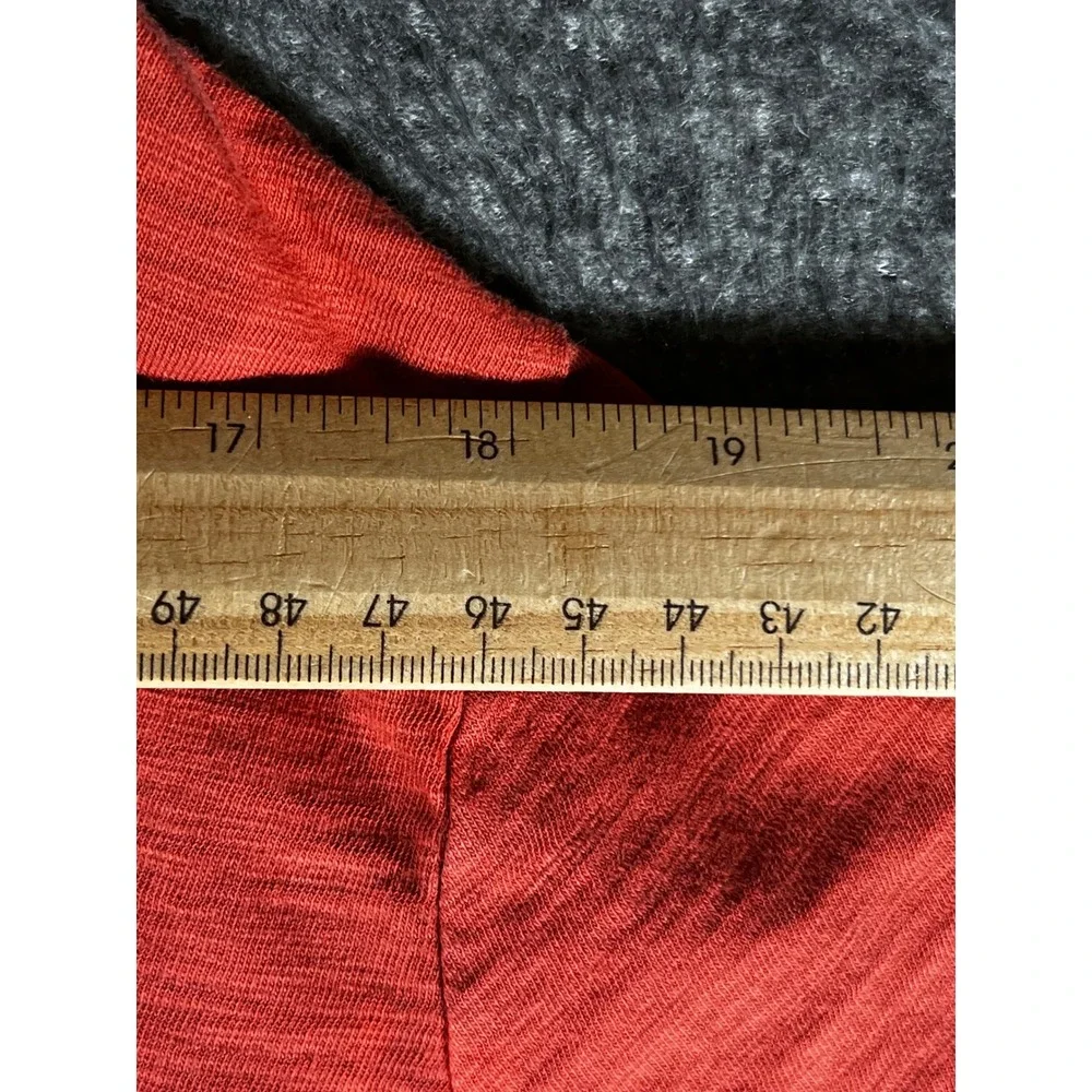 Banana Republic Mens Organic Cotton Vintage Tee Burnt Orange Slub T-Shirt Large